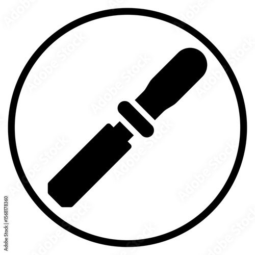 chisel glyph icon
