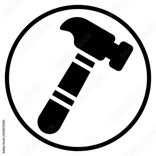hammer glyph icon