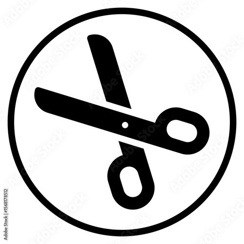 scissor glyph icon