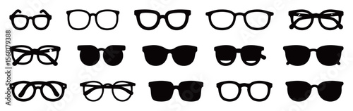 Glasses collection showing various styles and designs