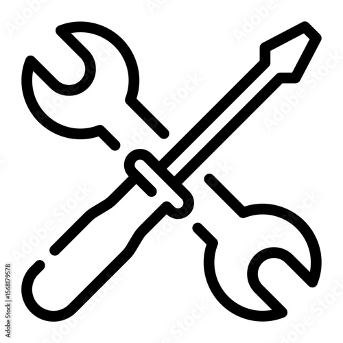 repair tools line icon