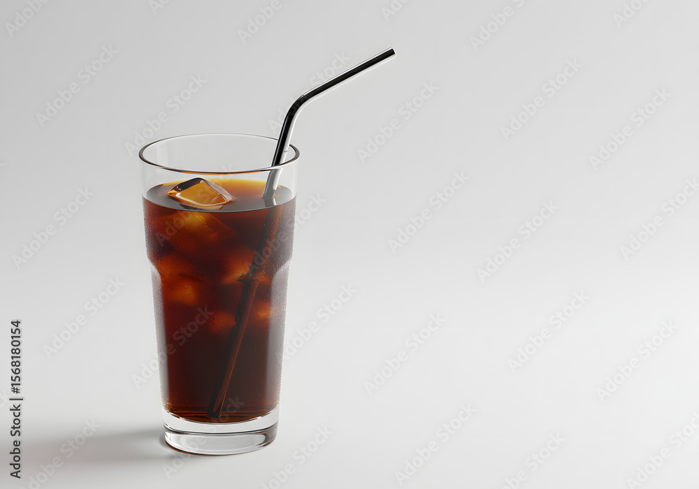 Refreshing Iced Coffee A Cool Summer Drink with Ice Cubes Refreshing Iced Coffee A Cool Summer Drink with Ice Cubes