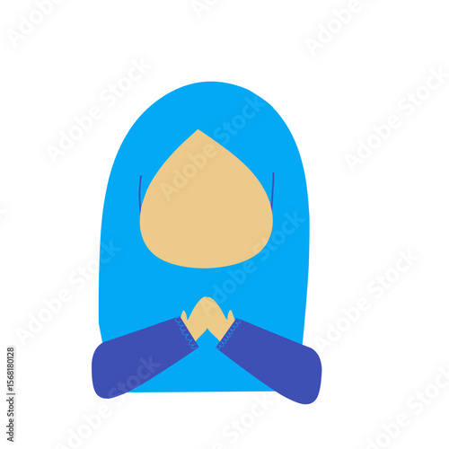 Cute muslimah pray