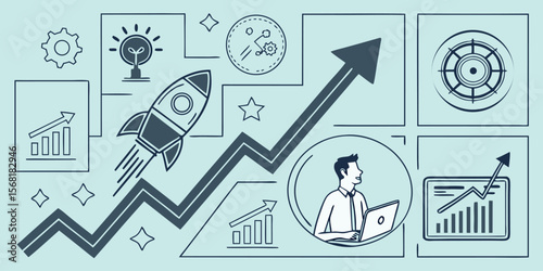 Business Growth and Startup Success Concept