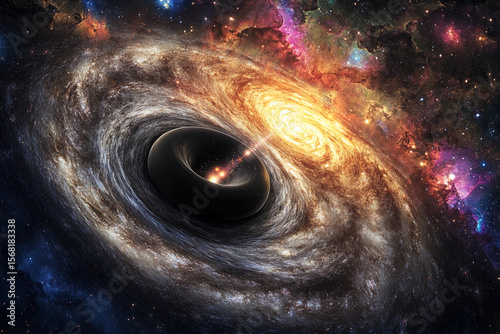 Planets and galaxy in deep space, science fiction wallpaper showcasing billions of galaxies and cosmic beauty in the universe