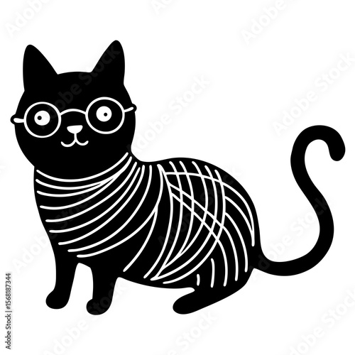 vector illustration of a cat