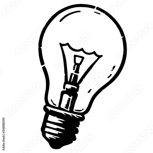 Silhouette sketch of a lamp