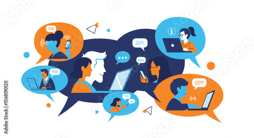 Communicating Ideas Through Digital Platforms Connecting People Worldwide Sharing Thoughts Effectively Online
