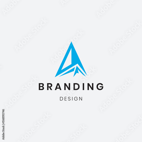 Free Download Modern Letter A logo template designed - GFXLoad