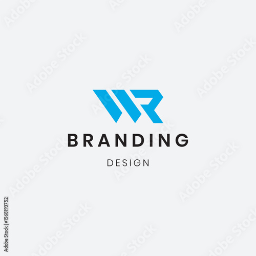 This sleek and stylish WR Letter Logo Template