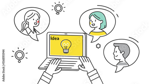 Online meeting brainstorming idea generation collaboration virtual teamwork session