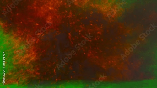 Massive fire storm explosion with embers and smoke, the fire engulfs the camera, green screen for transparent background, 30p