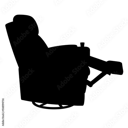 Silhouette of Home Theater Recliner with Footrest, Comfort Seating