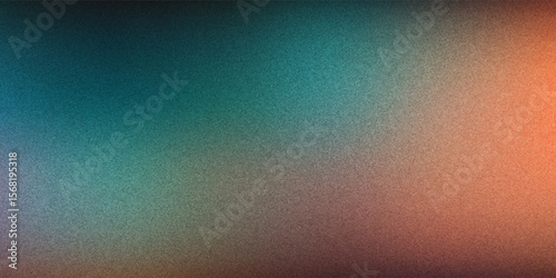 Dark grainy color gradient wave background, purple red yellow blue green colors banner poster cover abstract design, black copy space.