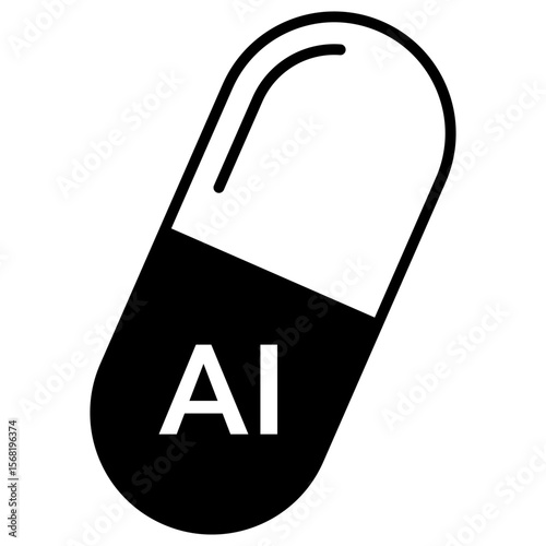 Futuristic Medical Concept of Smart Drug Capsule Featuring AI Technology for Enhanced Healthcare Solutions
