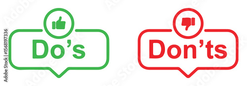 Foto Simple Do's and Don'ts List Icons