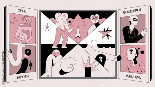 Conceptual graphic depicting four quadrants of self-awareness 