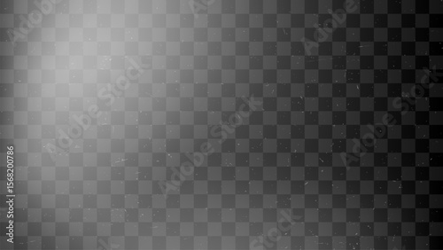 White light leak effect for abstract overlay. Film grain dust texture on transparent background for vintage design.