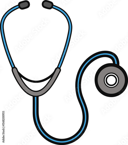 One continuous line drawing of medical stethoscopes. simple single line drawing of medical equipment stethoscopes . health concept stethoscopes illustration. editable outline