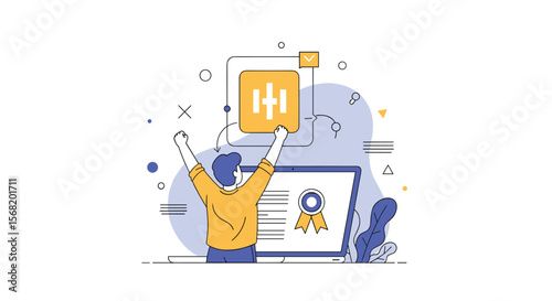 Successful Achievement With Digital Certificate And Recognition Award for Excellent Performance and Skill Development