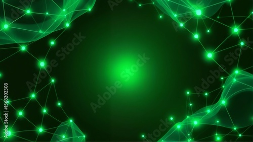 Dive into the matrix: a vibrant green network that will electrify your imagination