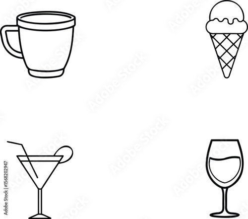 set of glasses