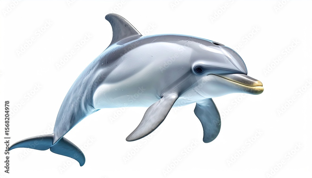 Obraz premium Dolphin leaping, side view