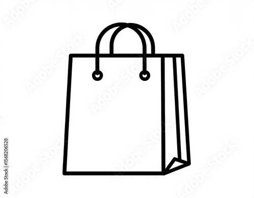 Simple shopping bag icon