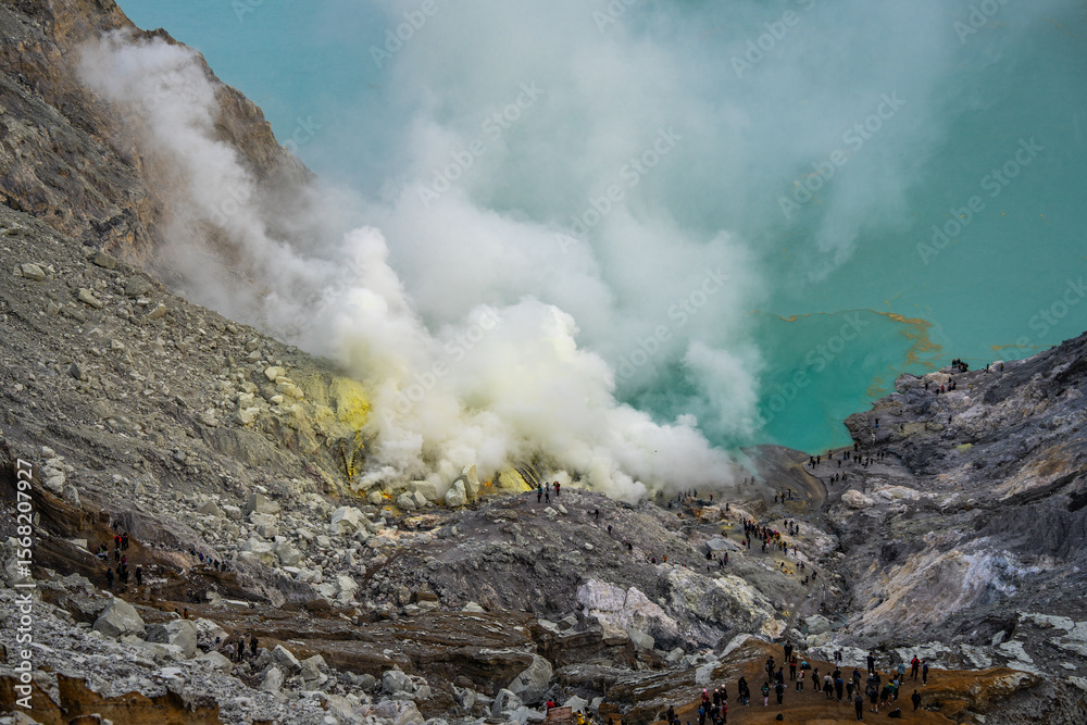 Fototapeta premium Mt. Ijen volcano, Java, Indonesia