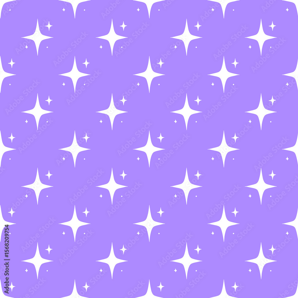 Fototapeta premium Retro Sparkle Stars on Purple Background