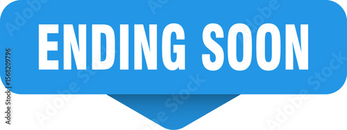 ending soon sticker. ending soon sign on transparent background