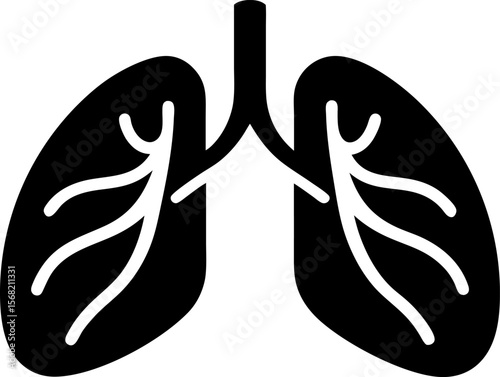 Lungs Icon Vector Illustration 