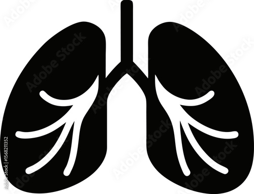 Lungs Icon Vector Illustration 