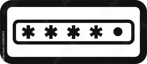 Password Field Icon Vector Illustration 