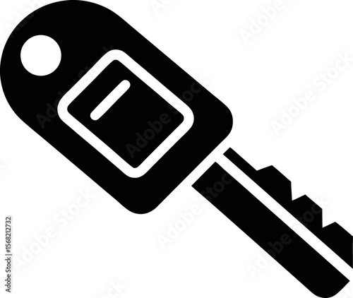 Security Key Fob Icon Vector Illustration 