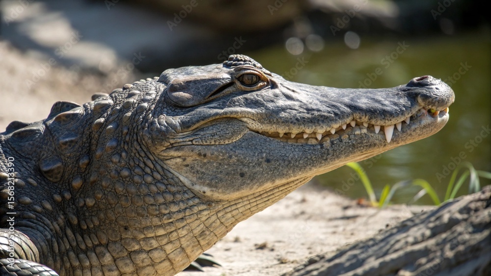 Fototapeta premium Alligator, sharp and realistic, Photo, Natural light