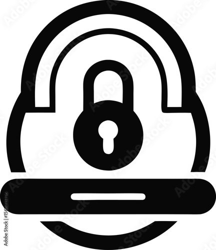 Time Based Access Lock Icon Vector Illustration 