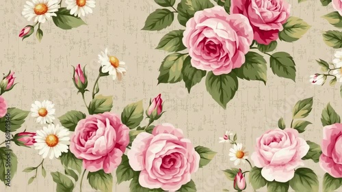 Classic floral pattern background