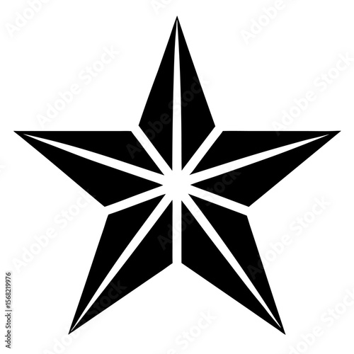 Star Icon Single vector shilhouette  