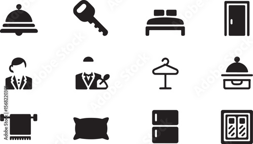 Home Keys Objects Furniture Icons Set