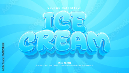 ice cream editable text effect