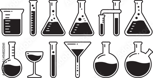 Chemistry Laboratory Science Research Icons