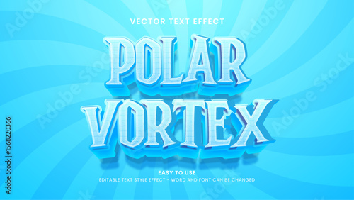 polar vortex editable text effect