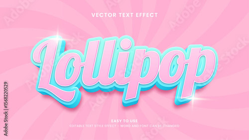 lollipop editable text effect