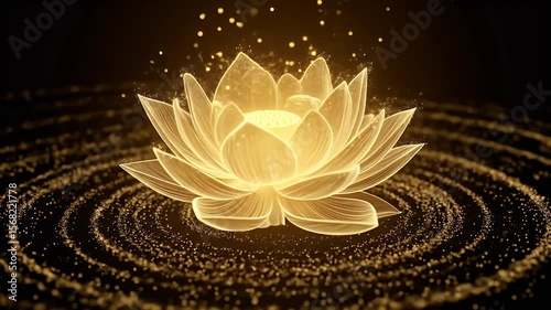 Golden Lotus Bloom: Spiritual Enlightenment
