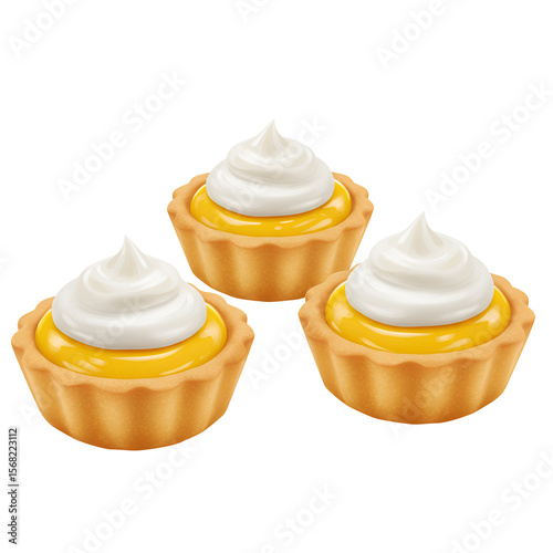 Mango sticky rice tartlets with coconut whipped cream
