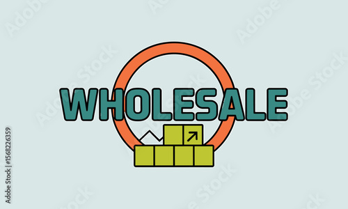 Bold Wholesale Text with Orange Circle and Rising Arrow Symbol.