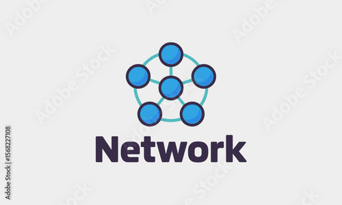 Connected Blue Spheres with Teal Lines Forming a Network Illustration