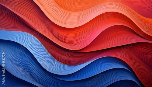 a vibrant and colorful abstract illustration featuring smooth flowing waves in shades of red blue and orange perfect for creative projects or backgrounds
