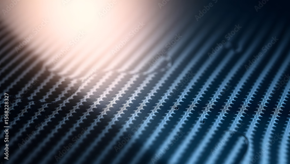 Obraz premium Carbon Fiber Texture: A close-up view reveals the intricate weave of carbon fiber, showcasing its strength and the abstract of technology, a symbol of modern design and durability.
